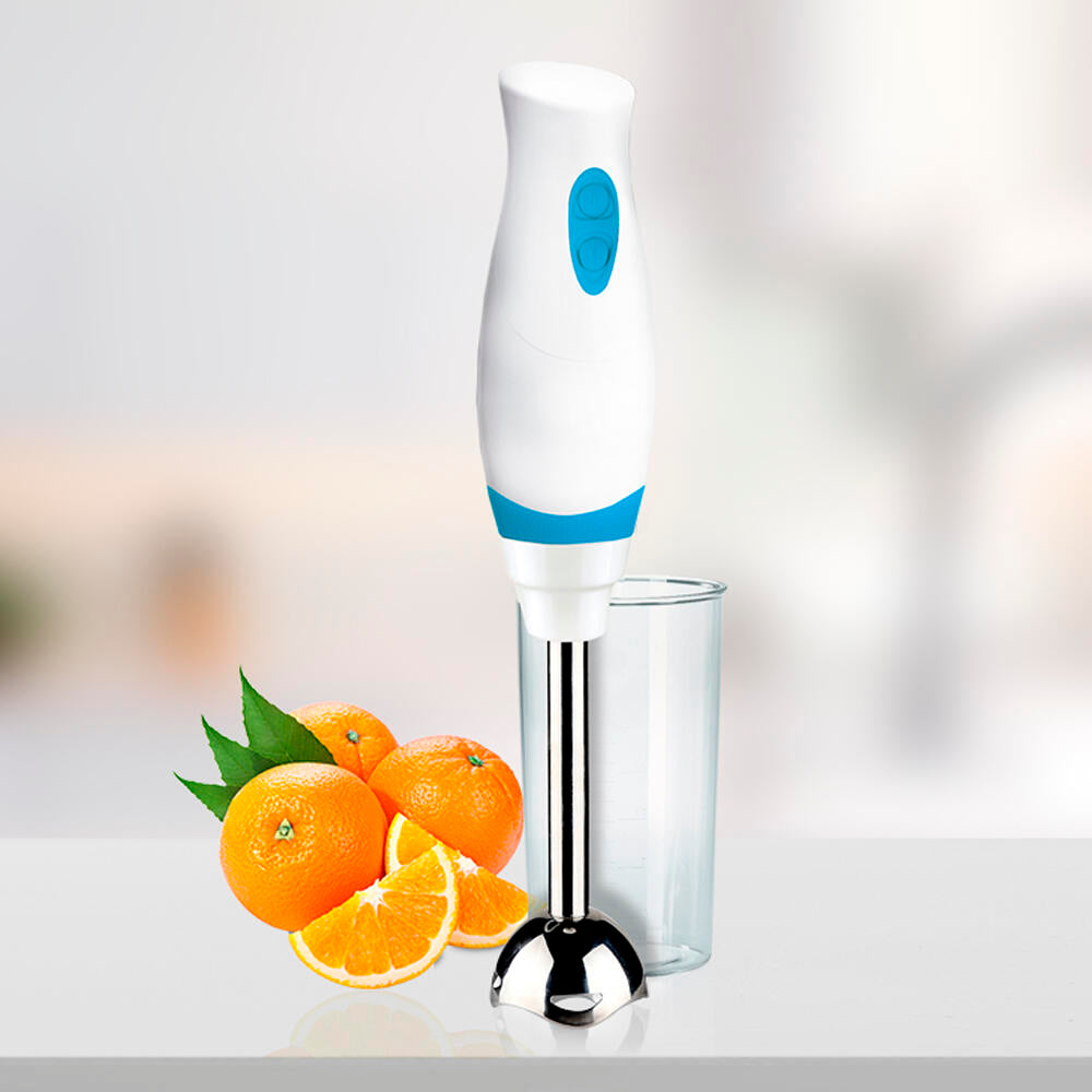 Batidora de Mano 300W 2 Velocidades Acero Inoxidable Cuchilla de 4 hojas Incluye Vaso