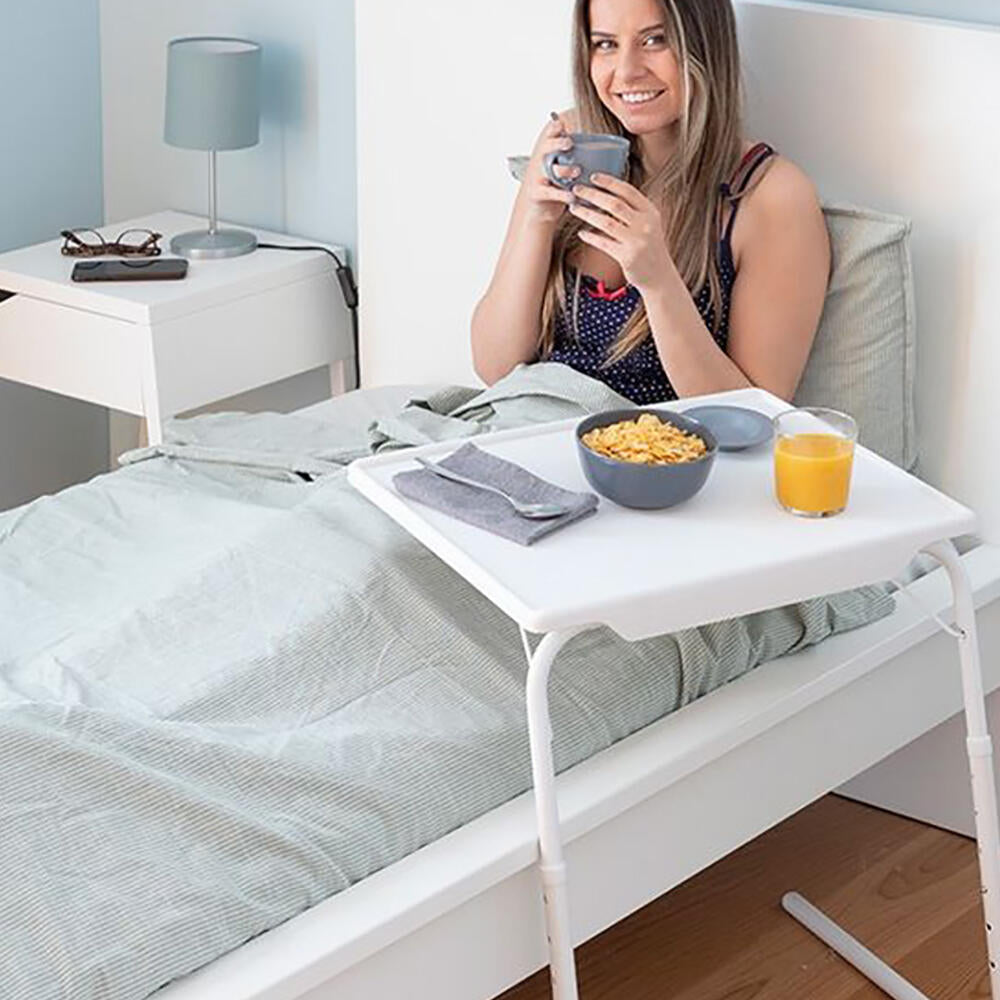 Mesa Auxiliar Plegable 10 Kg 6 Alturas 3 Posiciones De Bandeja