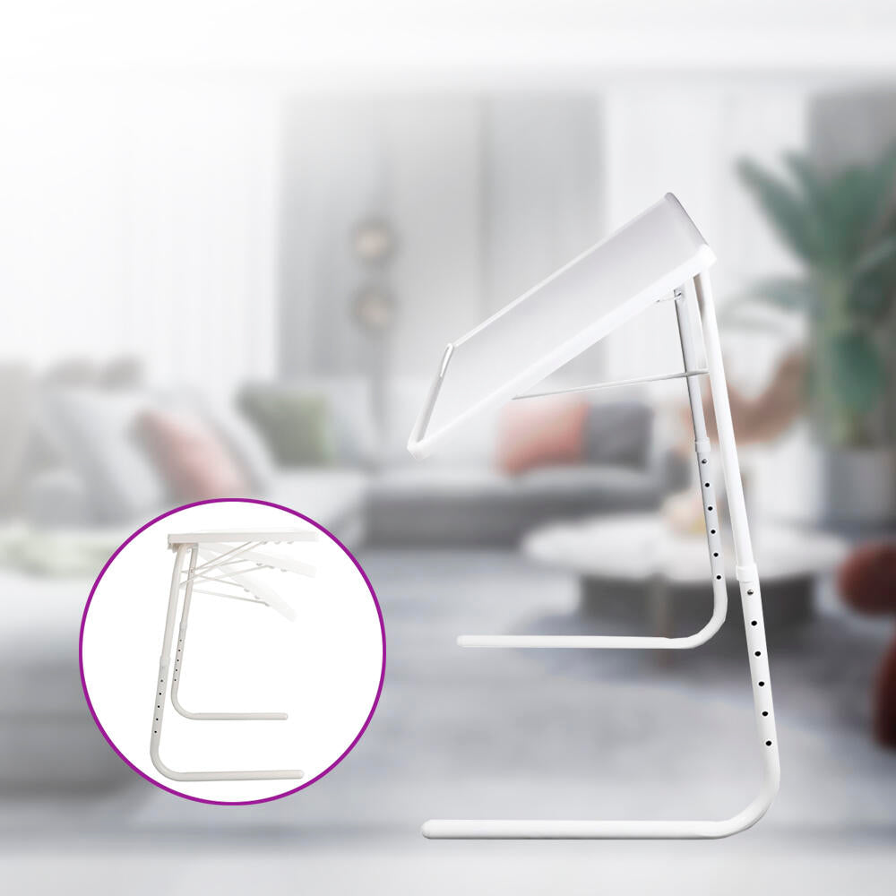 Mesa Auxiliar Plegable 10 Kg 6 Alturas 3 Posiciones De Bandeja