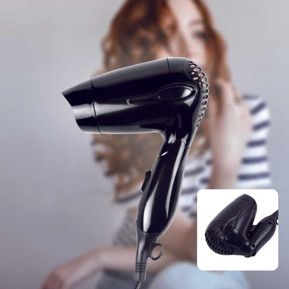 Pack Viaje Secador De Pelo Con Mango Plegable & Hervidor De Acero Viaje 0,5L De Viaje