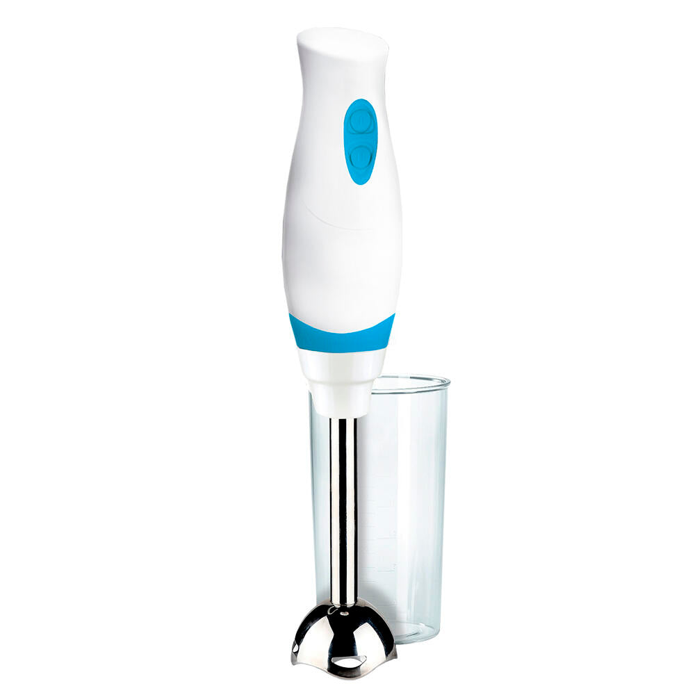 Batidora de Mano 300W 2 Velocidades Acero Inoxidable Cuchilla de 4 hojas Incluye Vaso