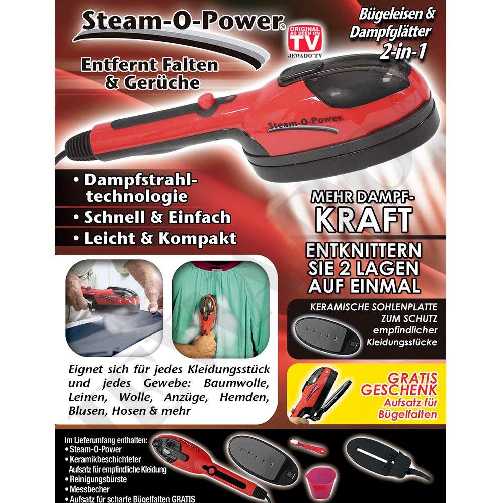 Plancha de mano a vapor que elimina malos olores y bacterias.