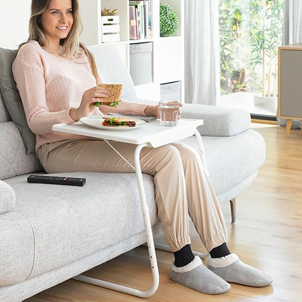 Mesa Auxiliar Plegable 10 Kg 6 Alturas 3 Posiciones De Bandeja