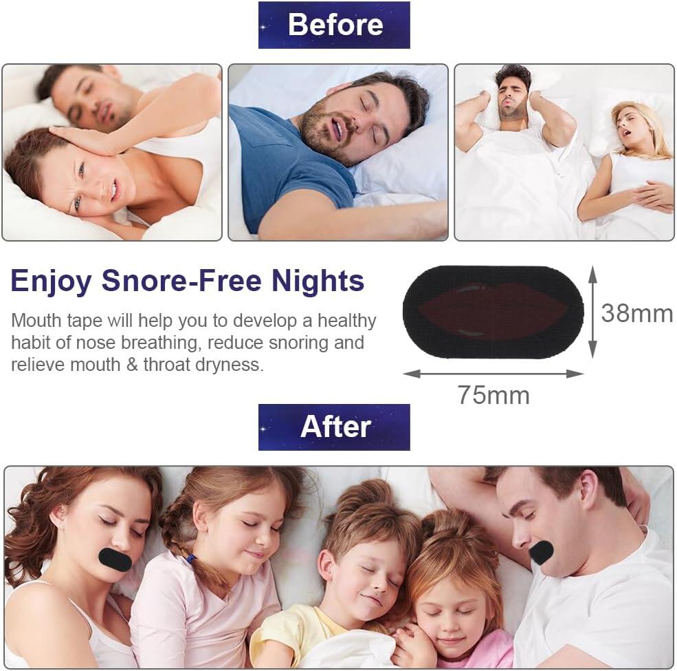 Tiras Bucales Antirronquidos, 90 Tiras para Dormir Antirronquidos