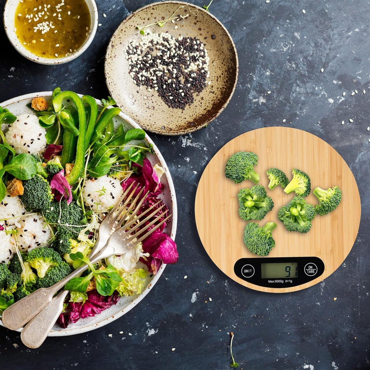 Balanza de Cocina Digital de Bambú – Precisión, Estilo y Sostenibilidad